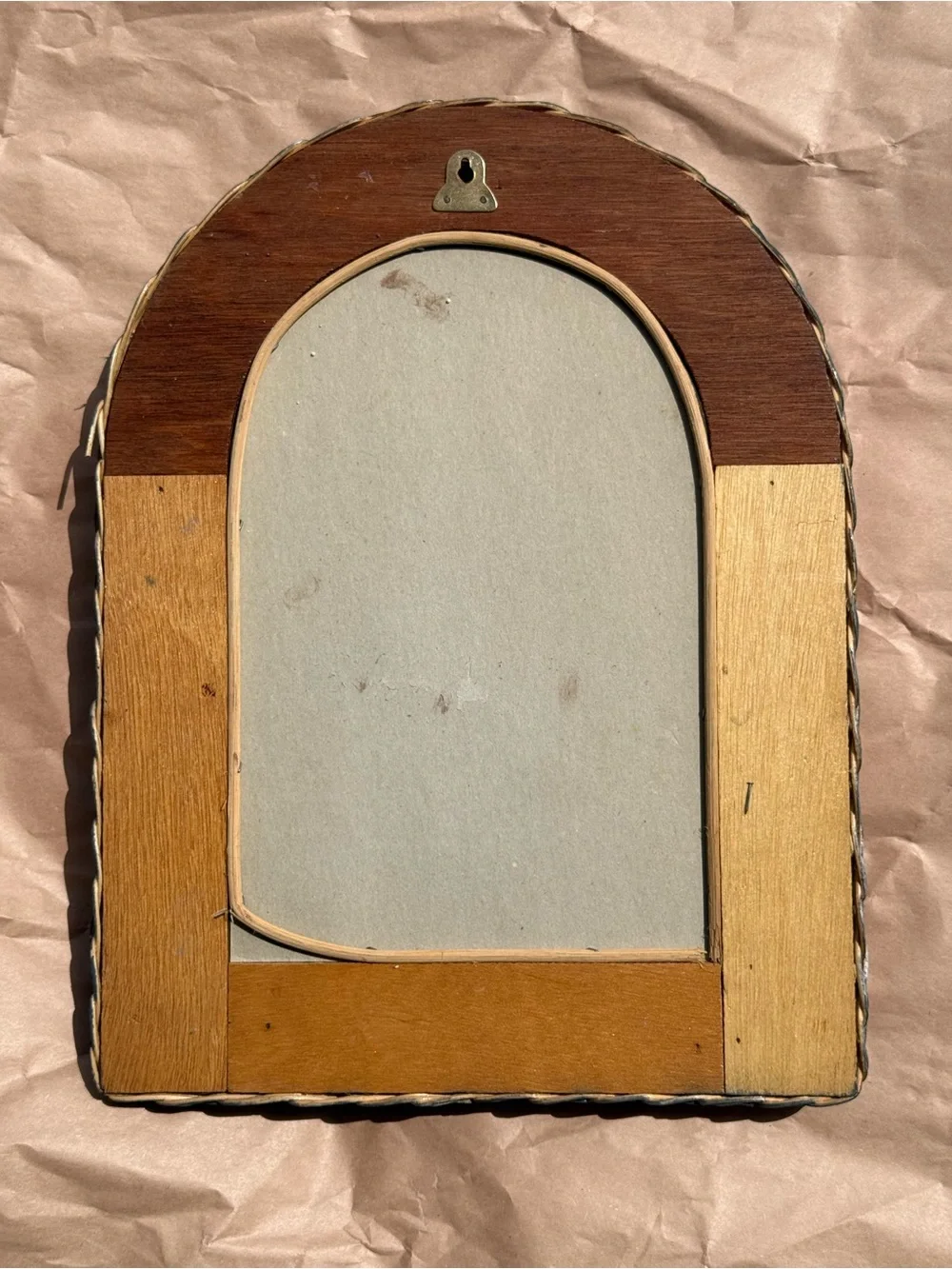 Woven Arch Wicker Wall Mirror